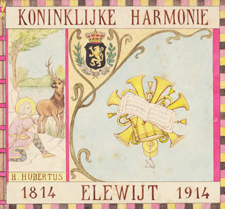 Vaandel Koninklijke harmonie Elewijt, 1914